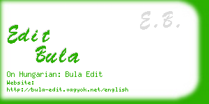 edit bula business card